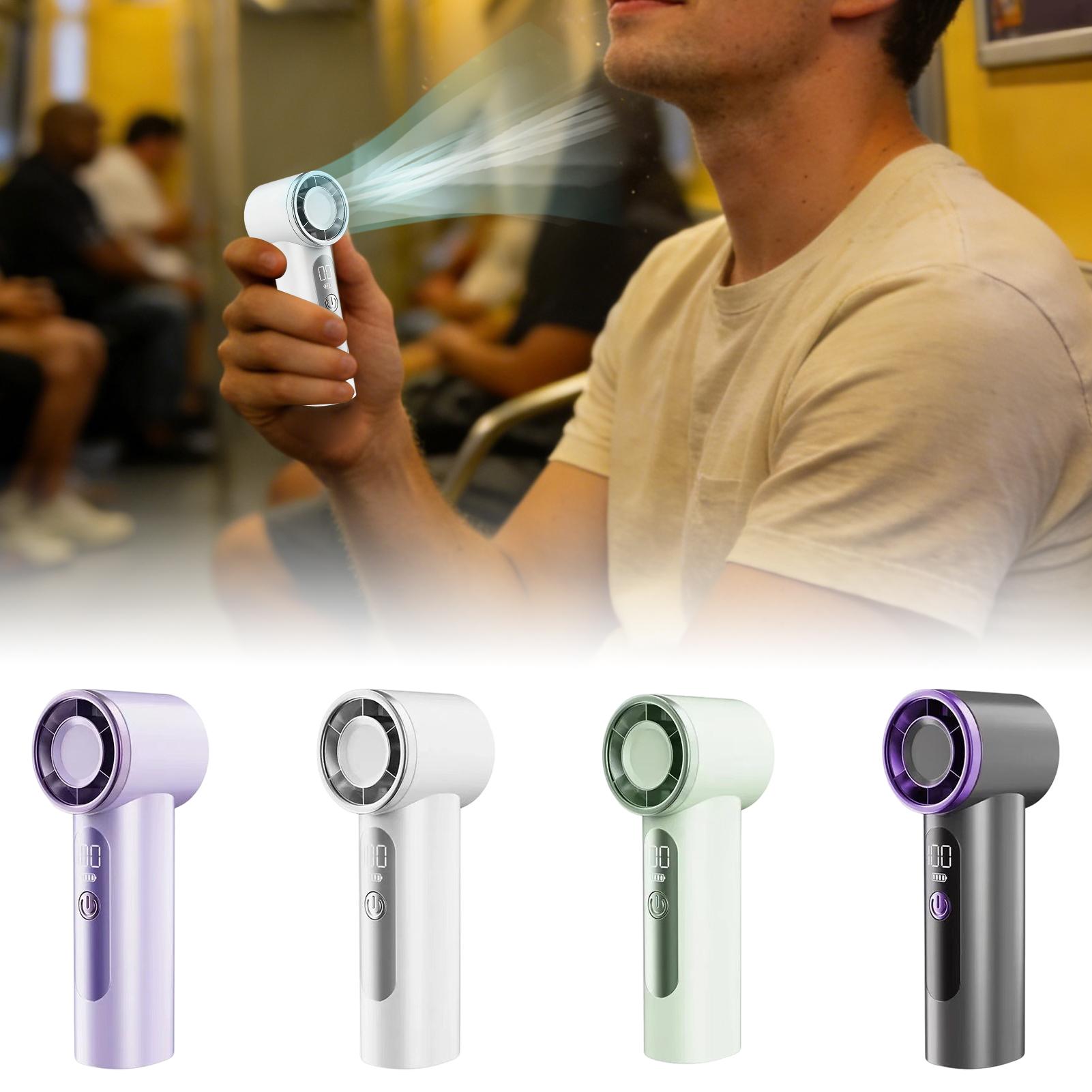Outdoor Camping Misting Fan - USB-Aufladbarer Mini-Handventilator Tragbares Leises Kühlgerät für