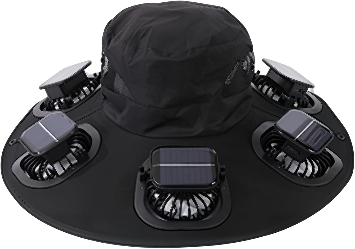 Outdoor Camping Hat - Solar-Ventilatorhut mit 6 Ventilatoren, atmungsaktiv, UV-Schutz,