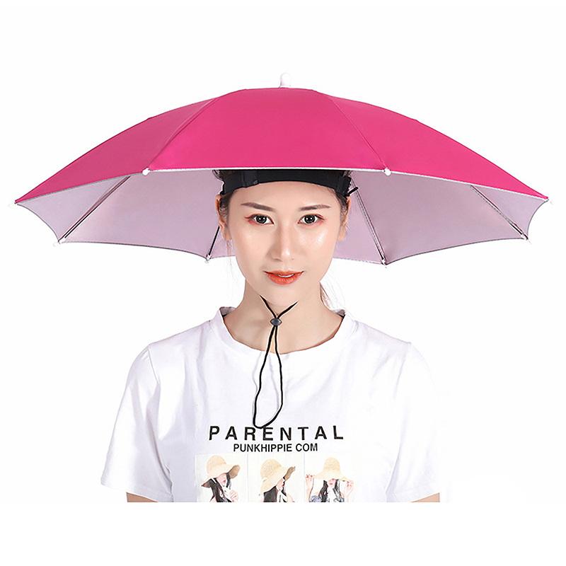 Outdoor Camping Hat - Tragbare Angeln Regenschirm Hut Anti-Regen &