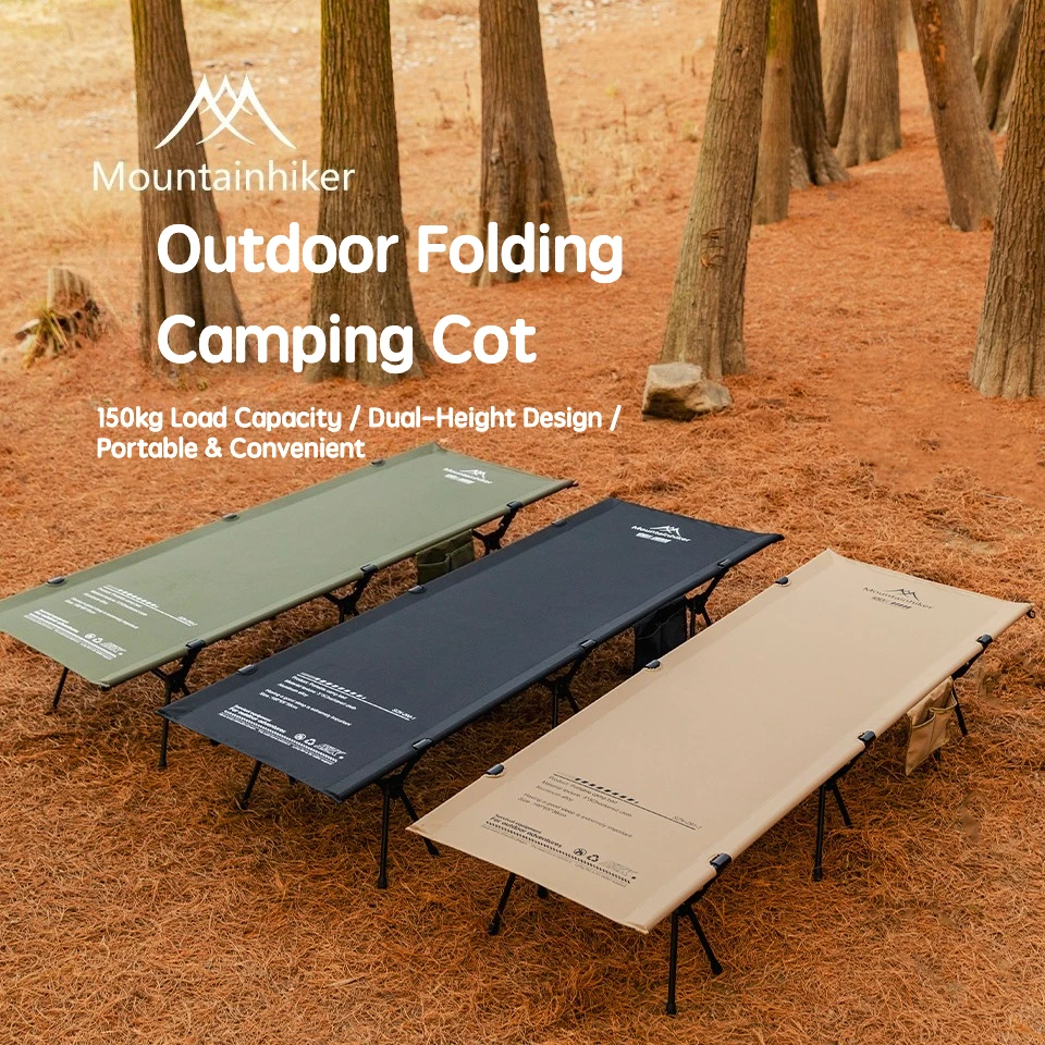 Outdoor Camping Cot - MOUNTAINHIKER Feldbett Camping Tragbares Reise-Outdoor-Einzelbett Wander-Schlafbett