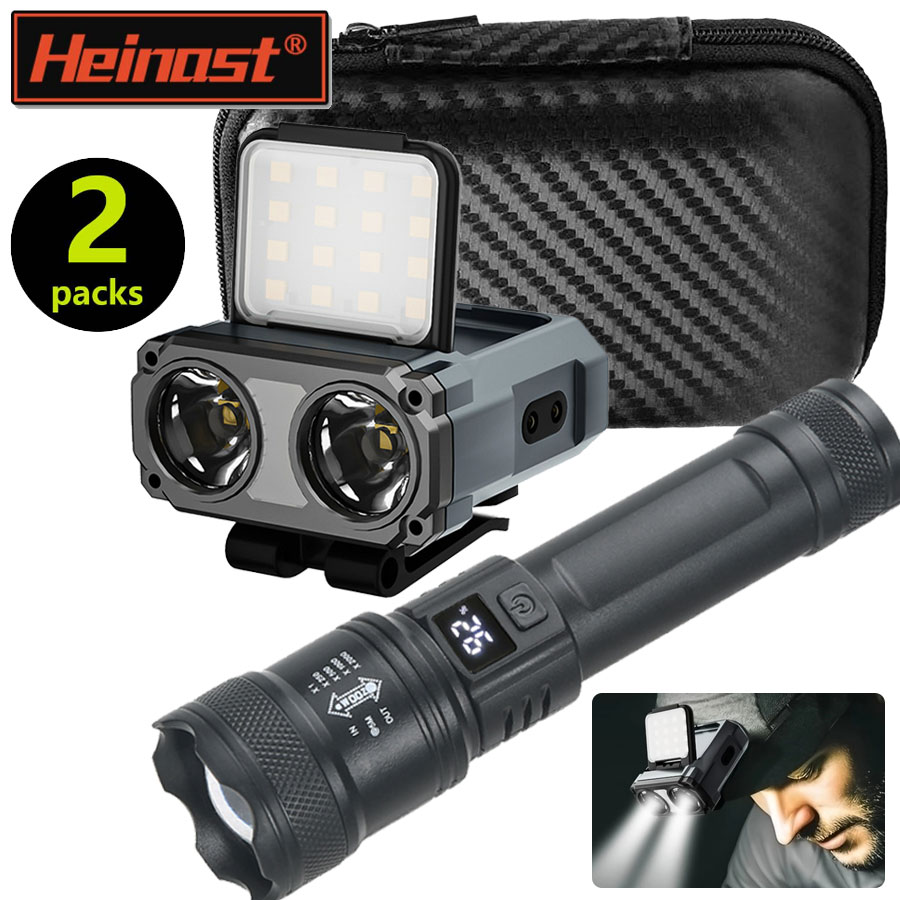 Outdoor Camping Hat - Ultrahelle wiederaufladbare Mini-Stirnlampe/tragbare LED-Taschenlampe, wasserdichter Sensor,