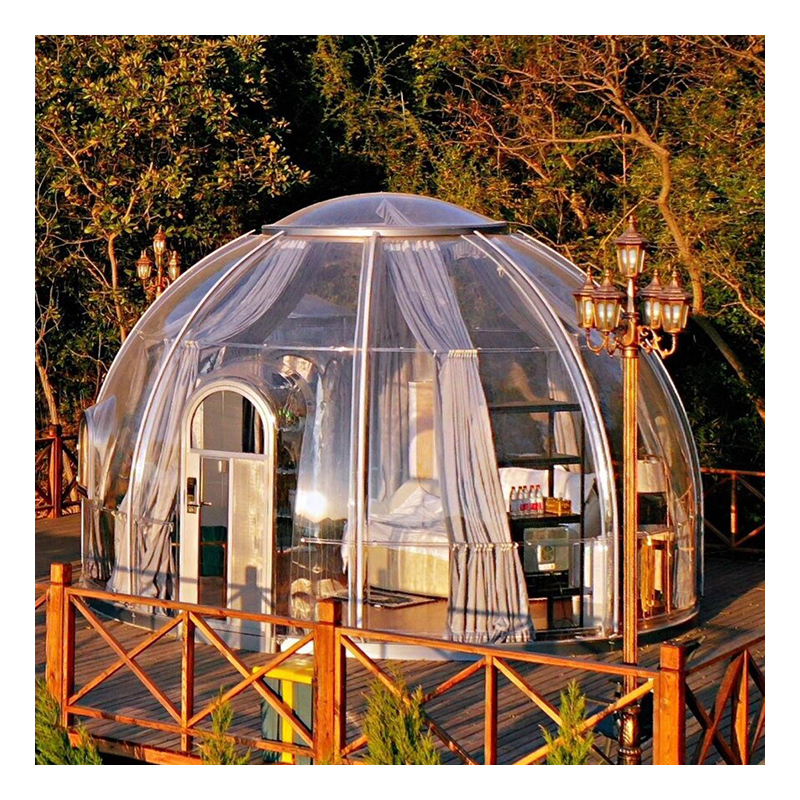 Outdoor Camping Venues - Transparentes aufblasbares Sternenbeobachtungszelt, Metall-Sternenpavillon mit pulverbeschichtetem
