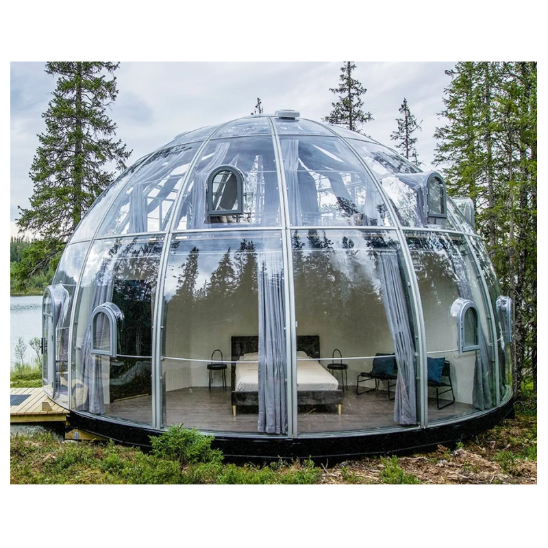 Outdoor Camping Venues - Pulverbeschichteter Metall-Sternzelt-Pavillon, Maßgefertigtes Luxus-Transparentzelt für Outdoor-Camping,