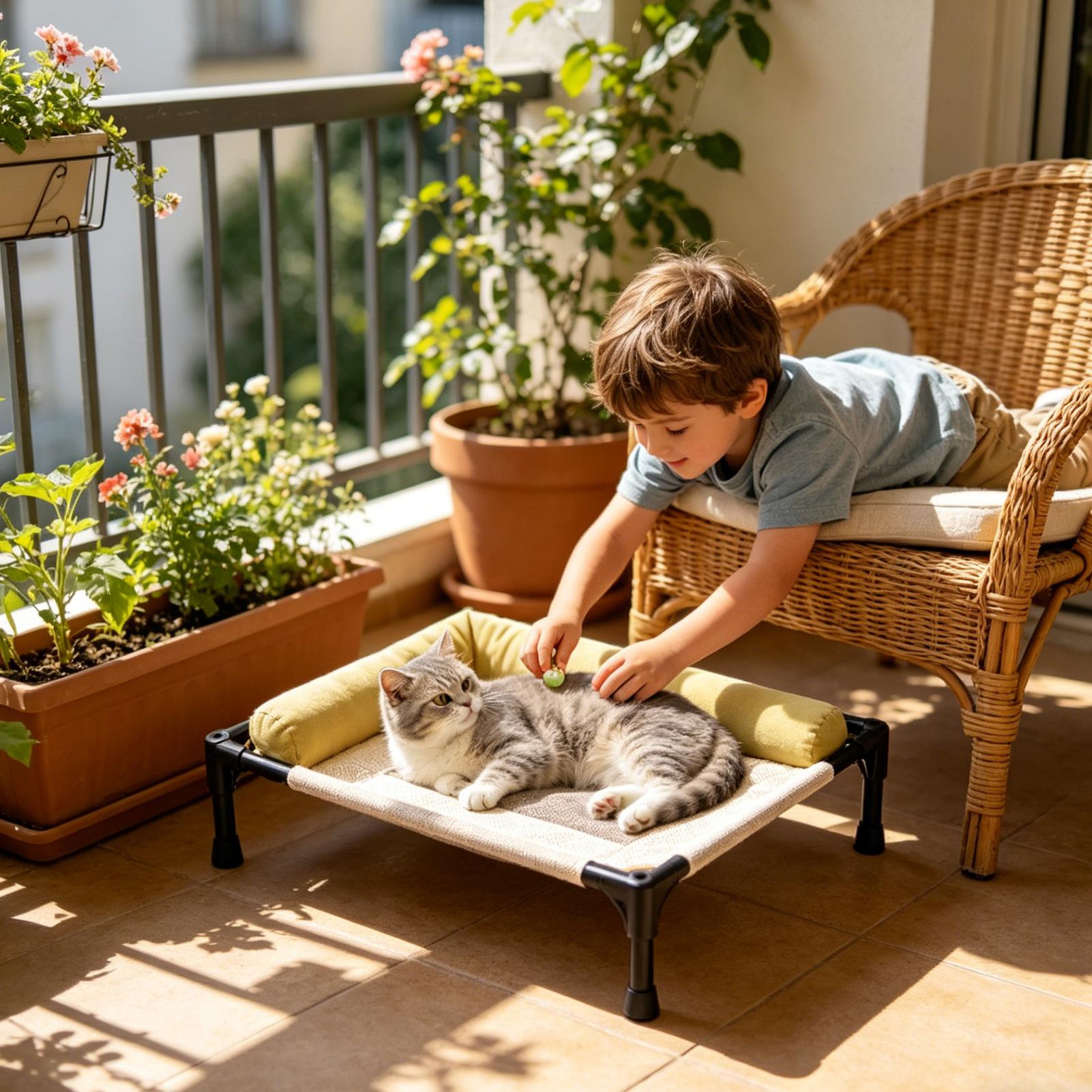 Outdoor Camping Dog Bed - Hundebett für draußen, abnehmbar, erhöht, waschbar,
