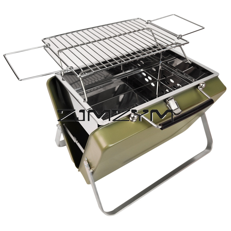 Outdoor Camping Griddle - Faltbarer Barbecue-Grill, höhenverstellbare Maschen, BBQ-Grill, Zuhause,