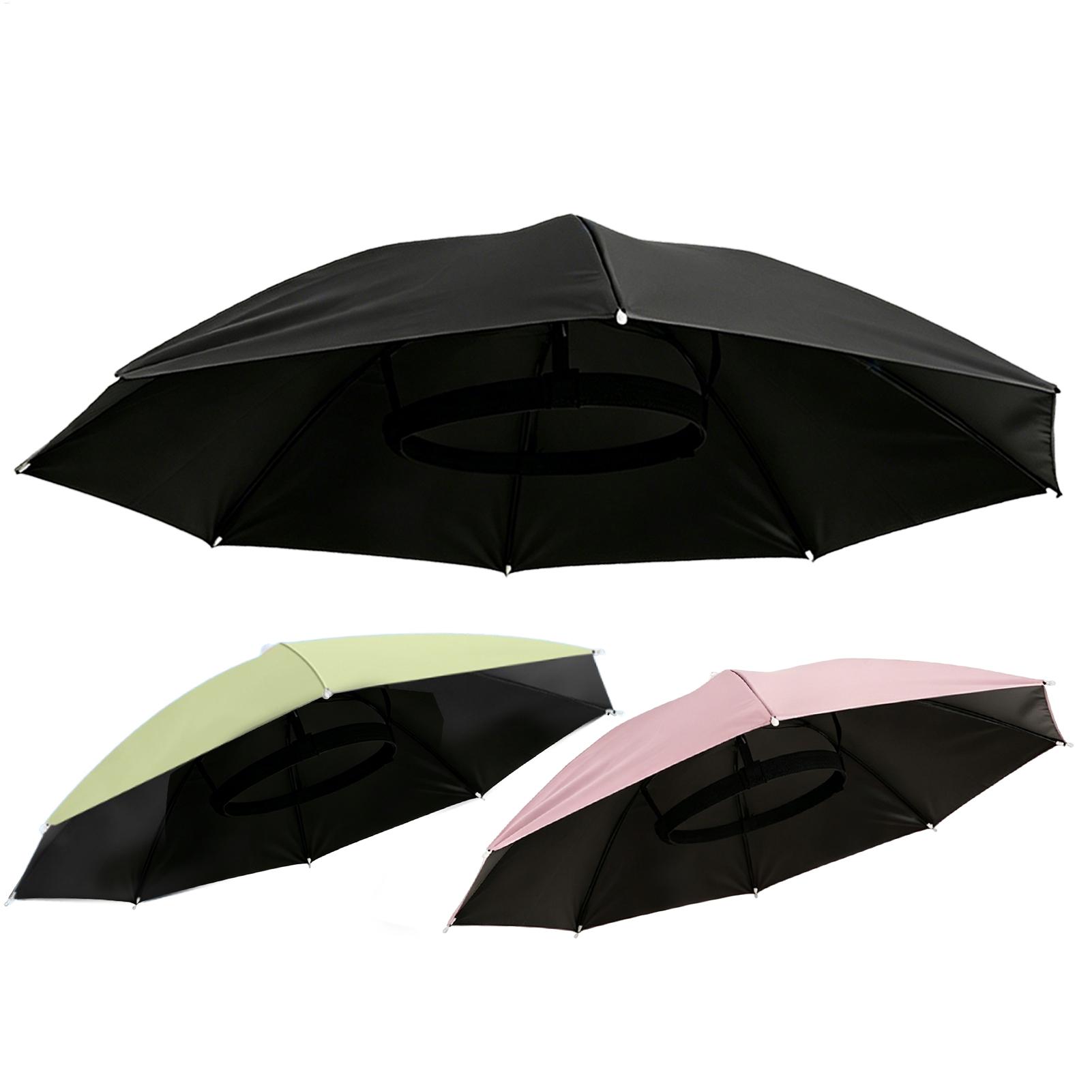 Outdoor Camping Hat - Klappbarer Regenschirm-Hut, wasserdicht, freihändig, Kopfbedeckung, verstellbarer