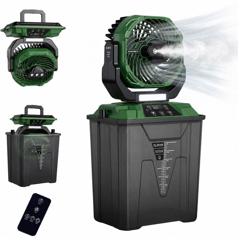 Großer Wassertank-Sprühventila – Outdoor Camping Misting Fan Bewertung und Preis