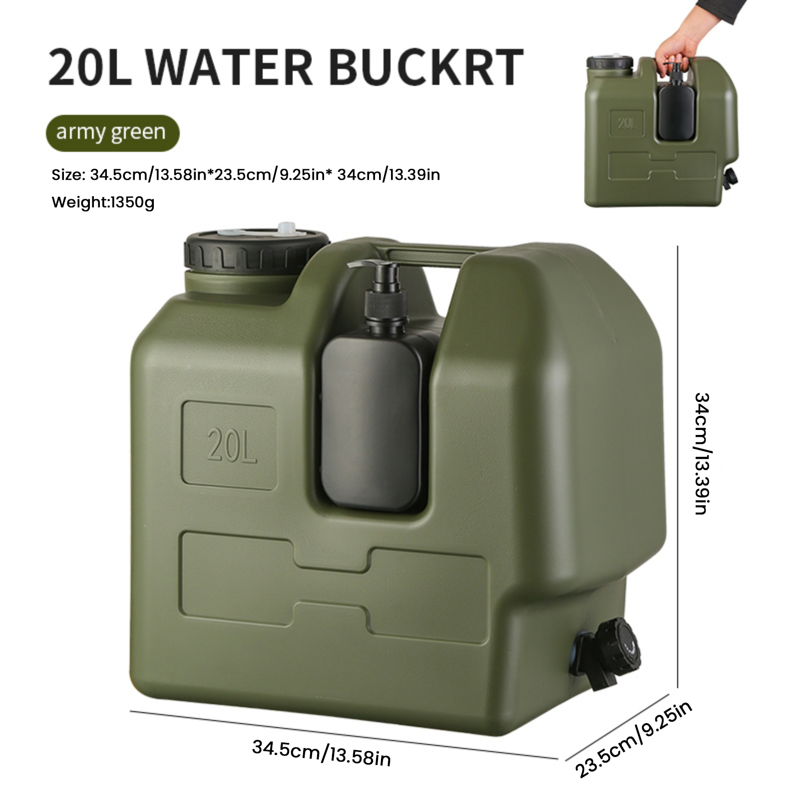 15/20L Tragbarer Camping-Wasse – Outdoor Camping Water Tank Bewertung und Preis
