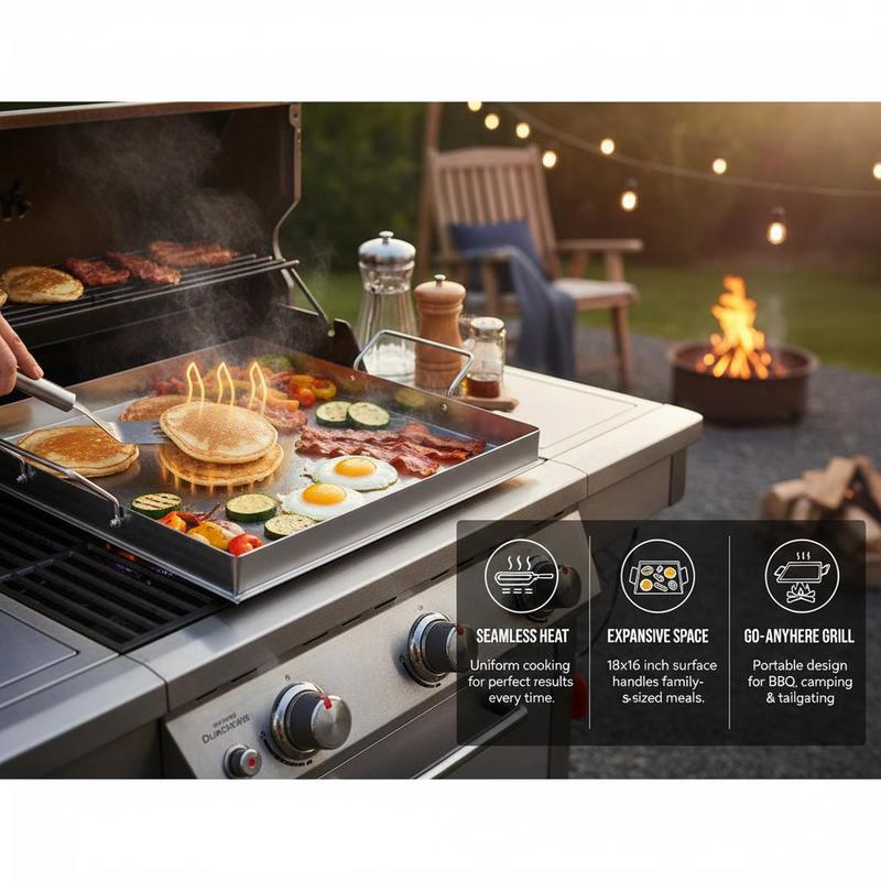 Universelle Flachgrillplatte 1 – Outdoor Camping Griddle Bewertung und Preis