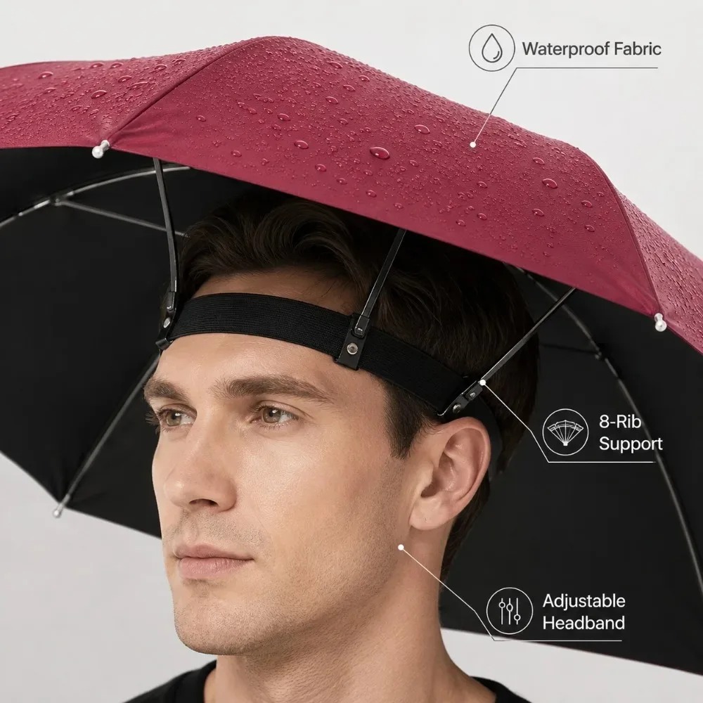 Faltbarer Kopfschirm, freihänd – Outdoor Camping Hat Bewertung und Preis
